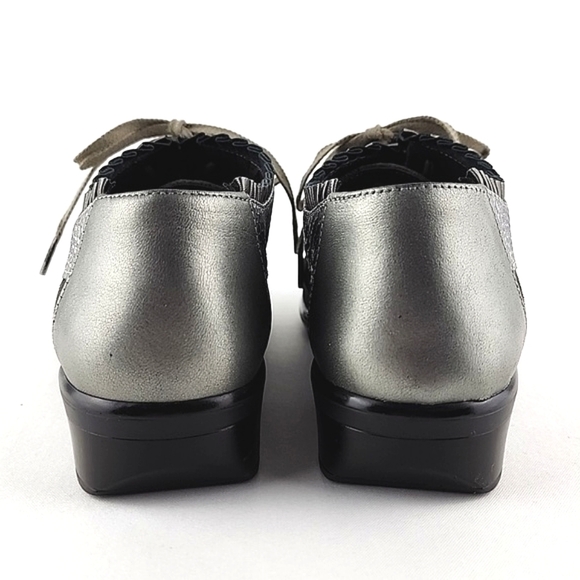 NAOT Yama Silver  Cap Toe Leather Suede Oxford Lace Up Shoes Size 37 - Picture 6 of 15